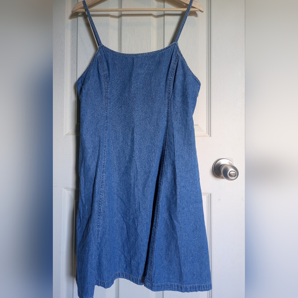 Blue Denim Sleeveless Dress